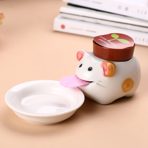 self watering plant tongue Cute Animal Self Watering Planter