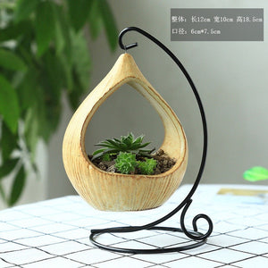 Flower Geometric Hanging Plant Pot