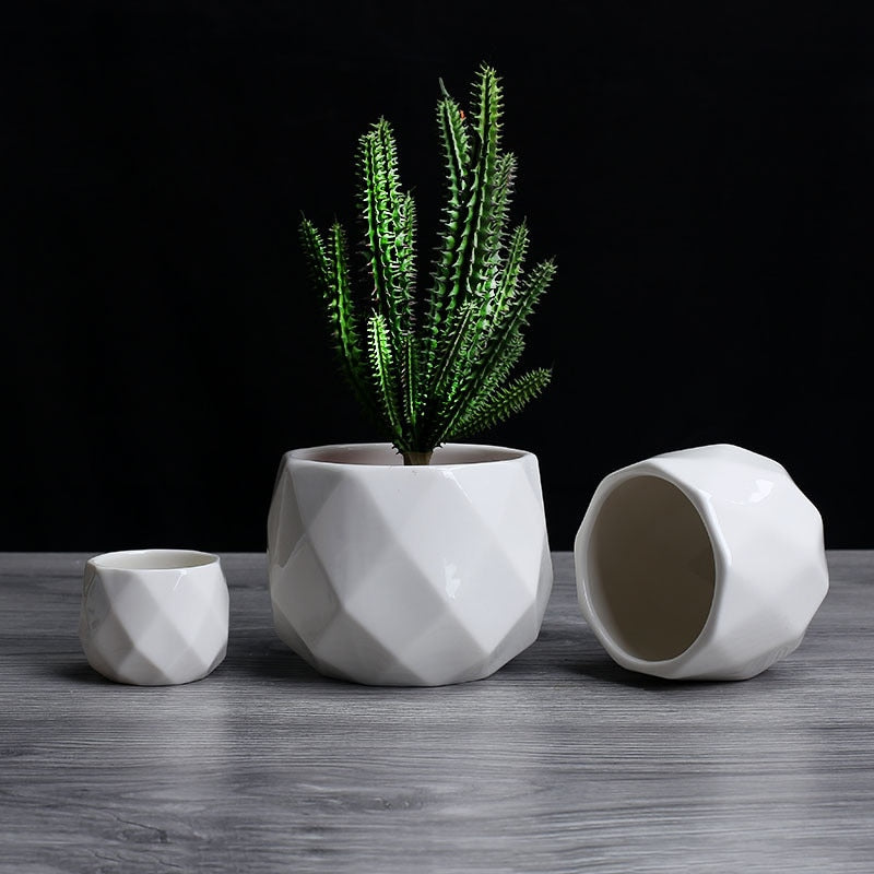 Creative Ceramic Diamond Geometric Flower Pot