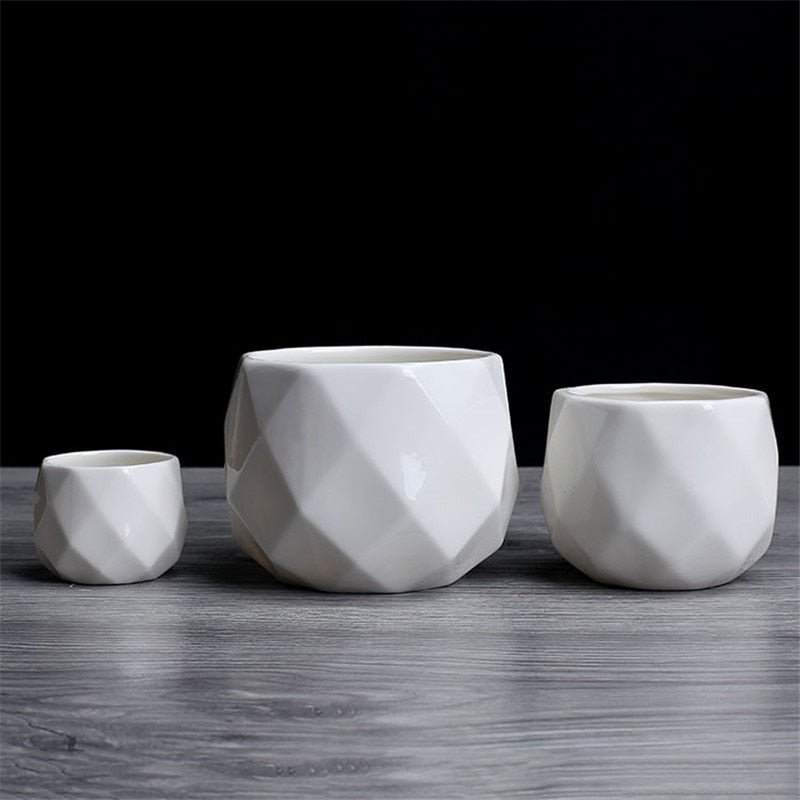 Creative Ceramic Diamond Geometric Flower Pot