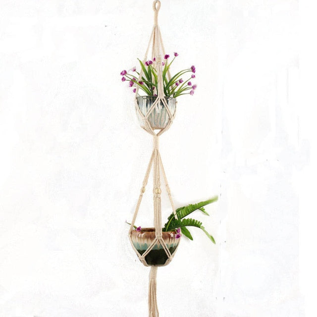 Handmade Macrame Plant Hanger Flower